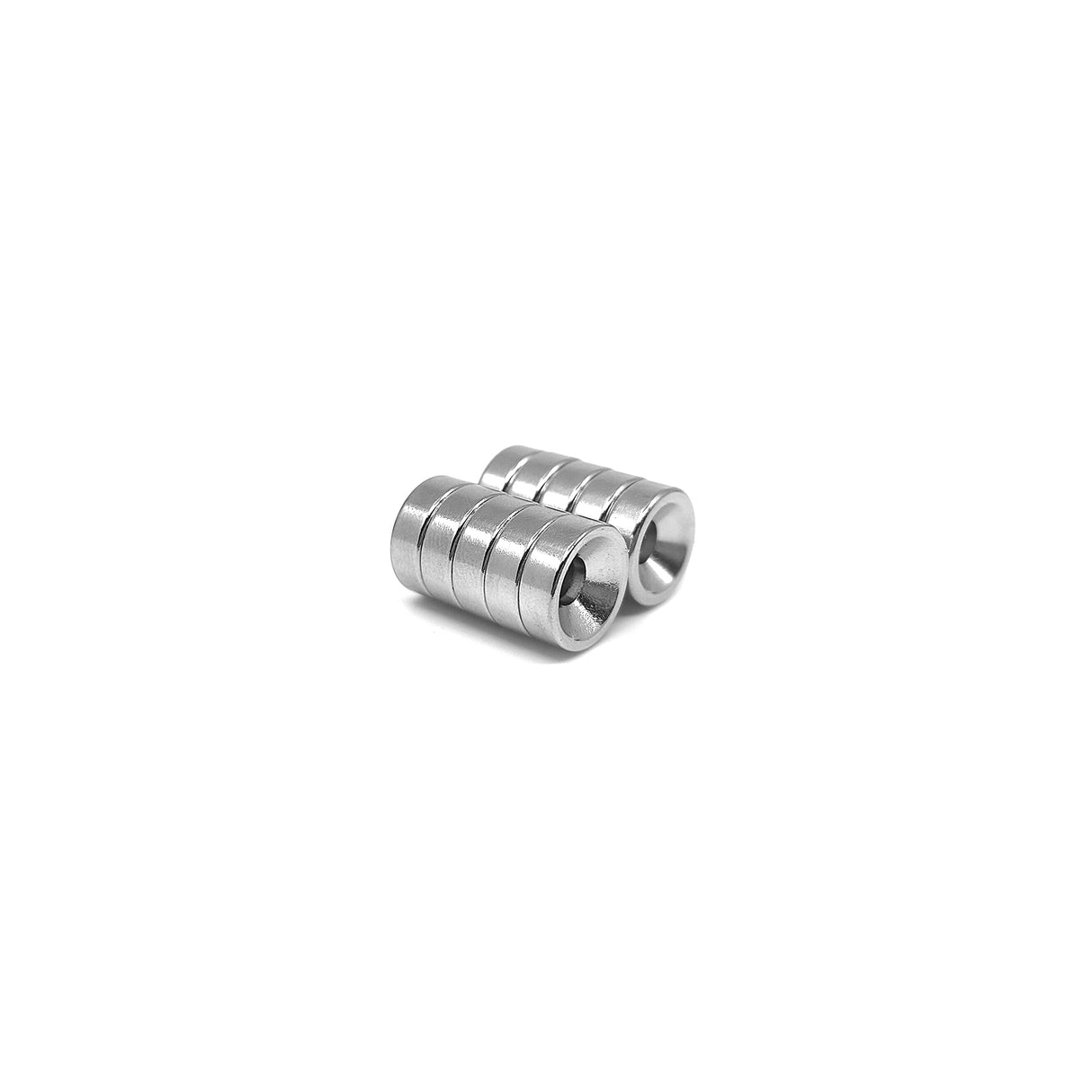 Countersunk supermagnet, 12x4 mm (N + S) 10-pakk