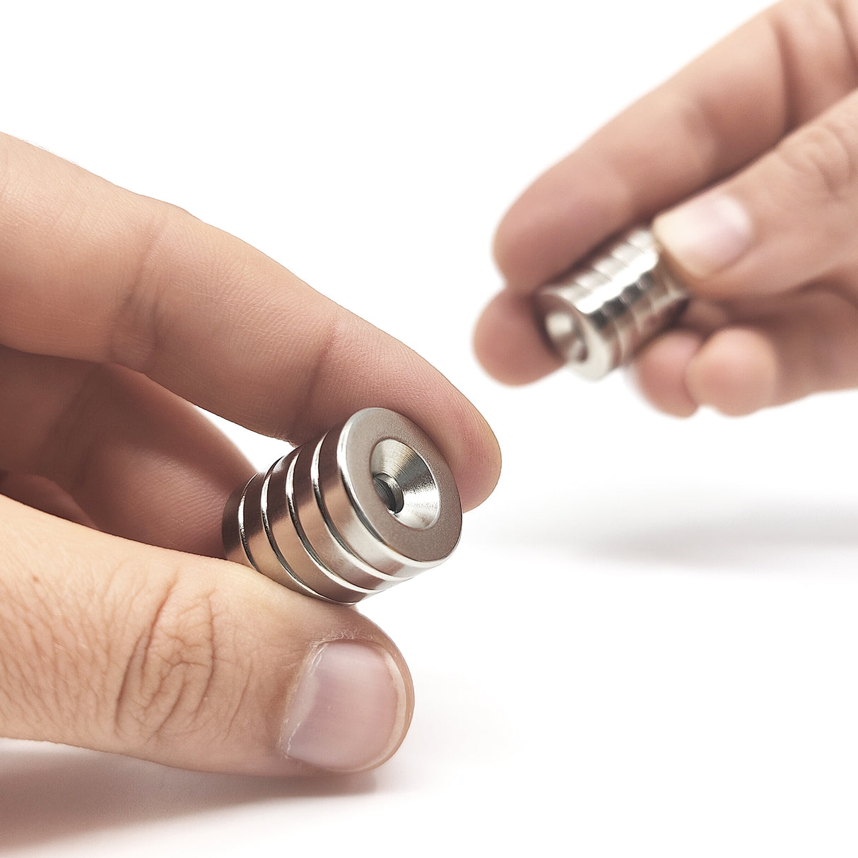 Countersunk supermagnet, 18x4 mm (N + S) 10-pakk