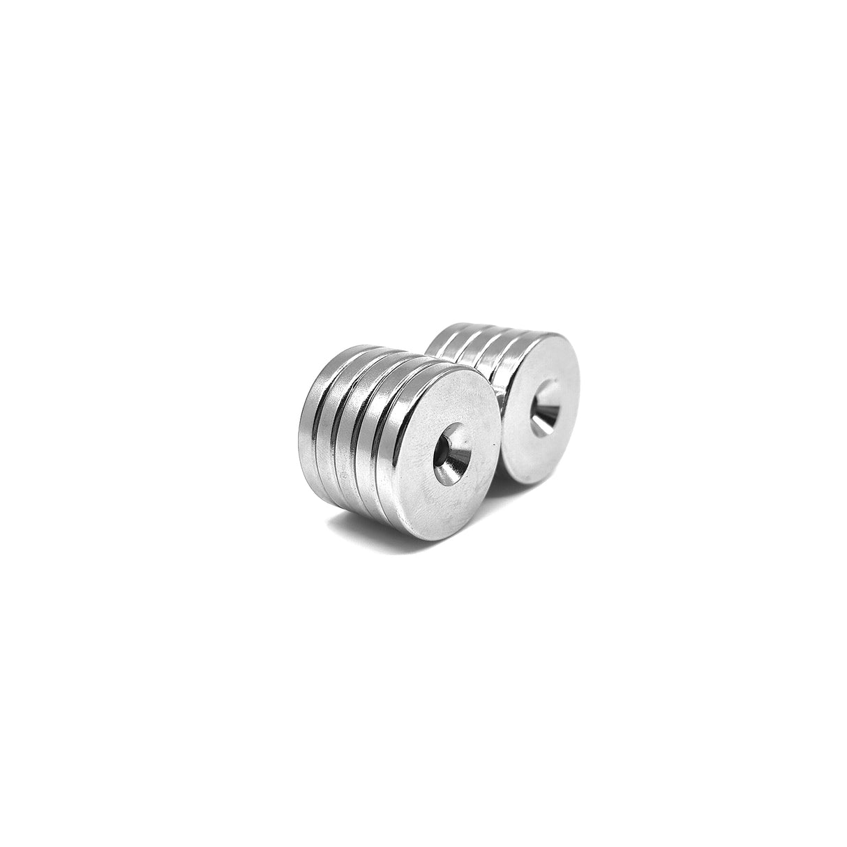 Countersunk supermagnet, 27x4 mm (N + S) 10-pakk