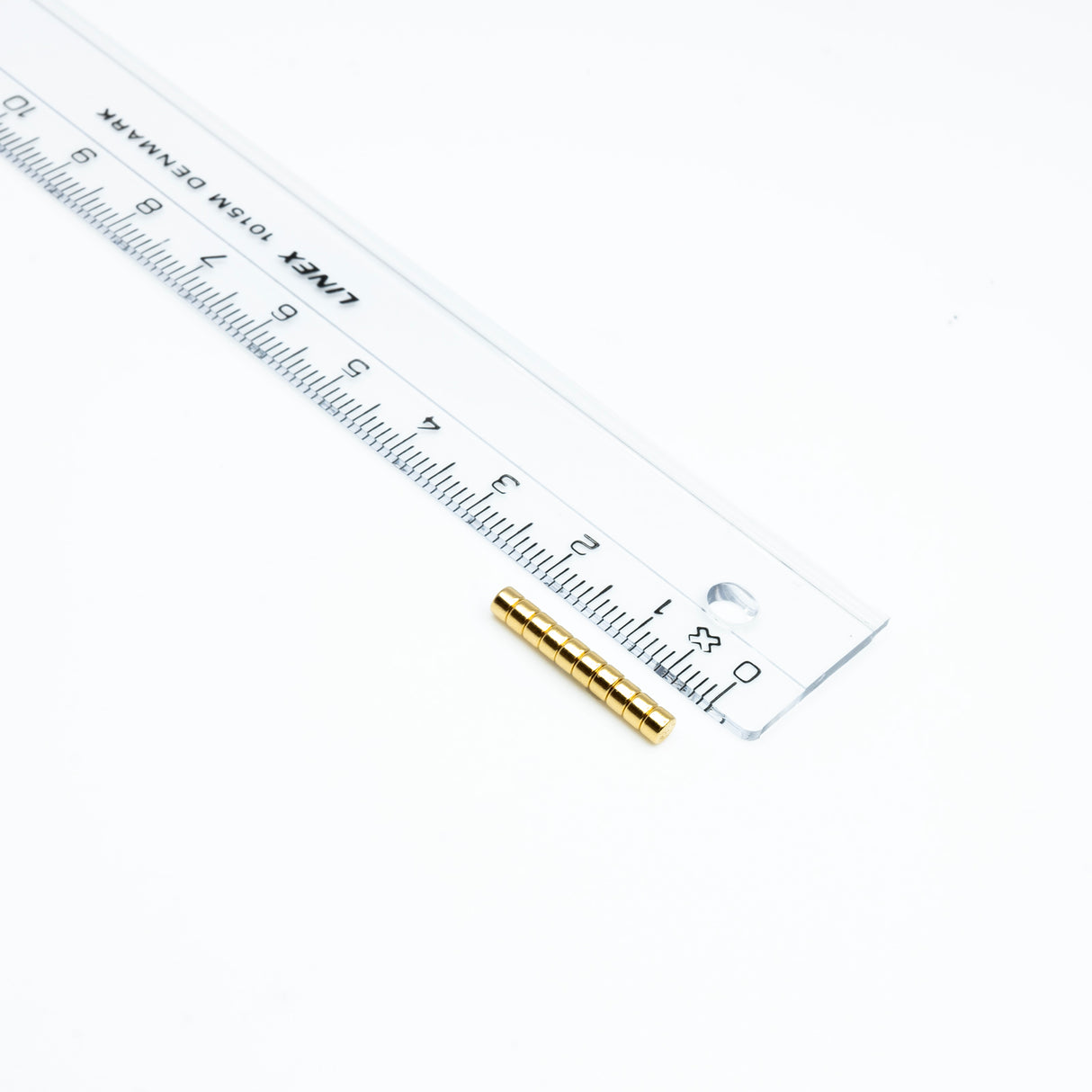 Supermagnet, Skive 3x2 mm, Gull