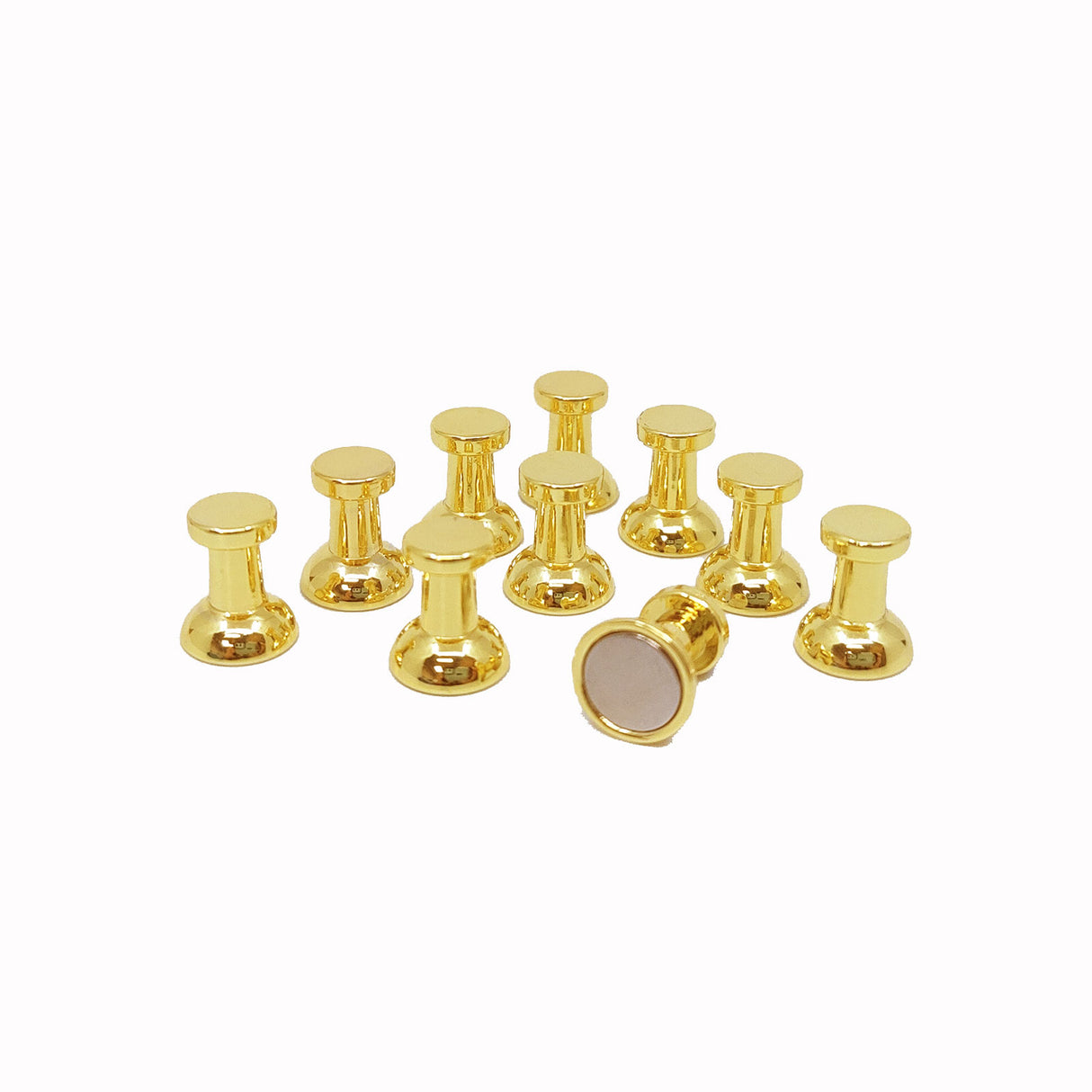 STIFT magneter, gull metall 10-pakk - kjøleskapsmagneter