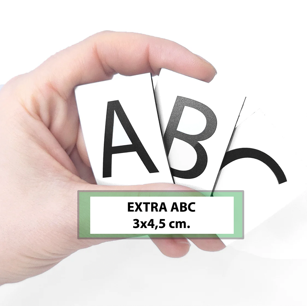 Magnetiske bokstaver str. 6x8 cm extra (5 stk.)