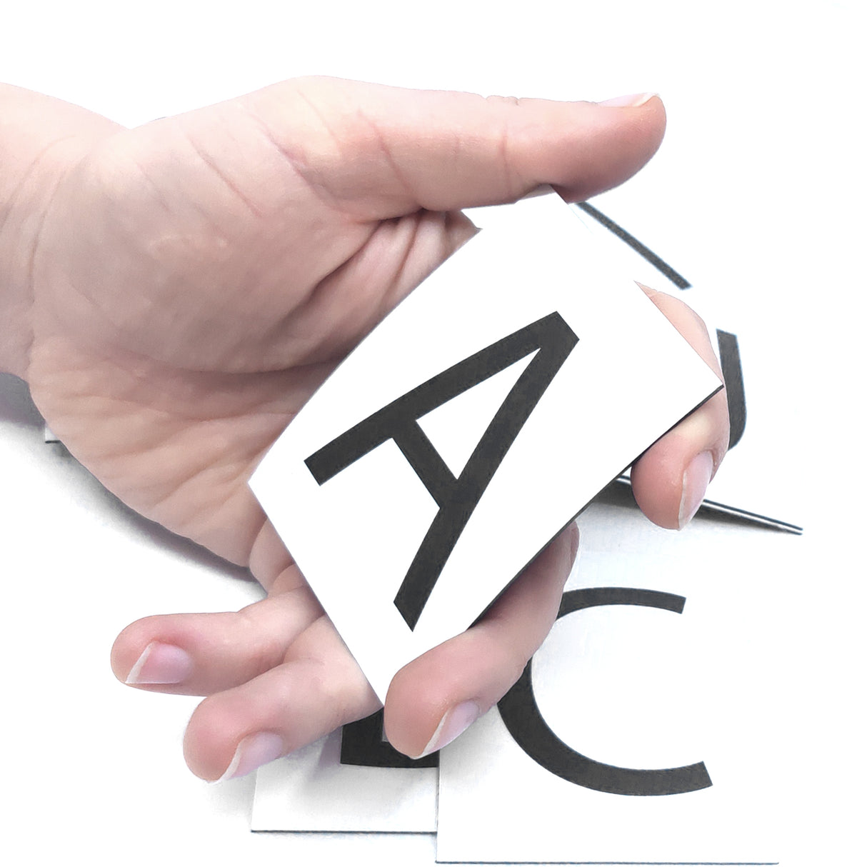 Magnetiske bokstaver A-Å, str. 6x8 cm (31 stk.)