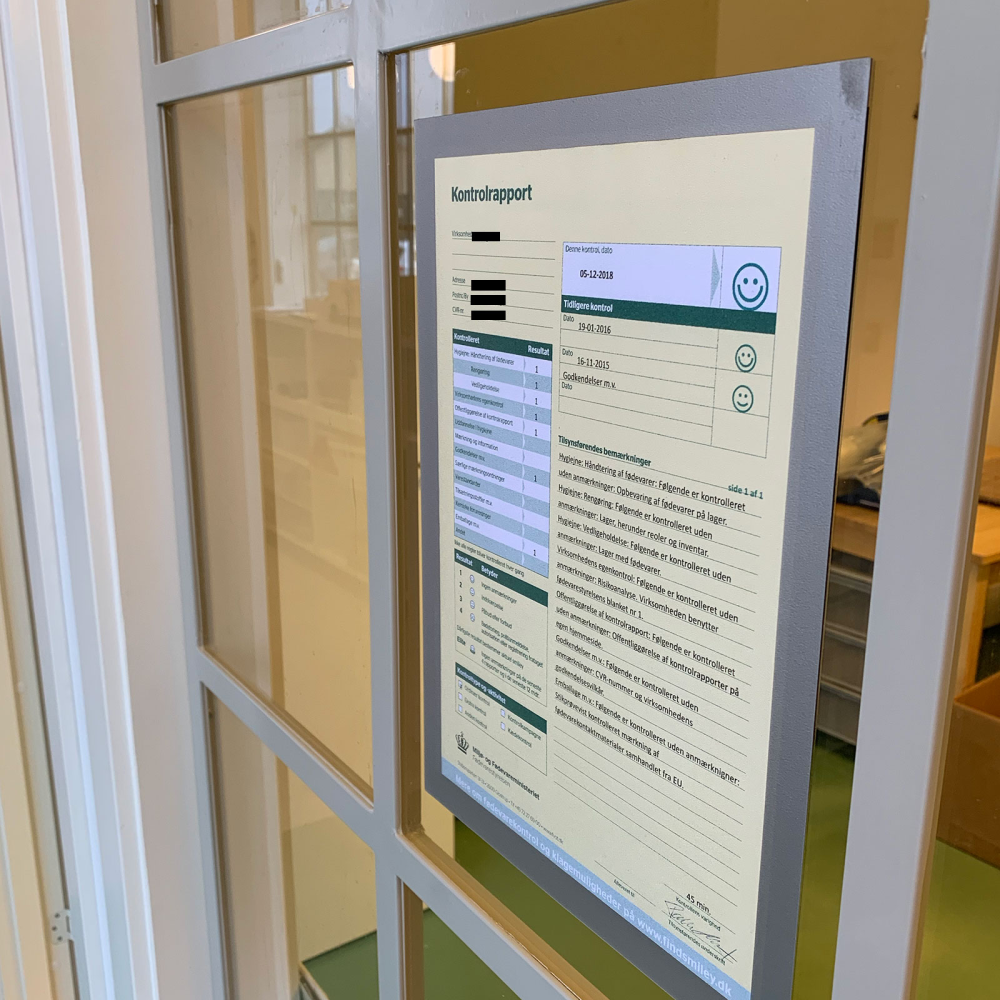 Vindu display A4 m/magnetisk ramme, Svart