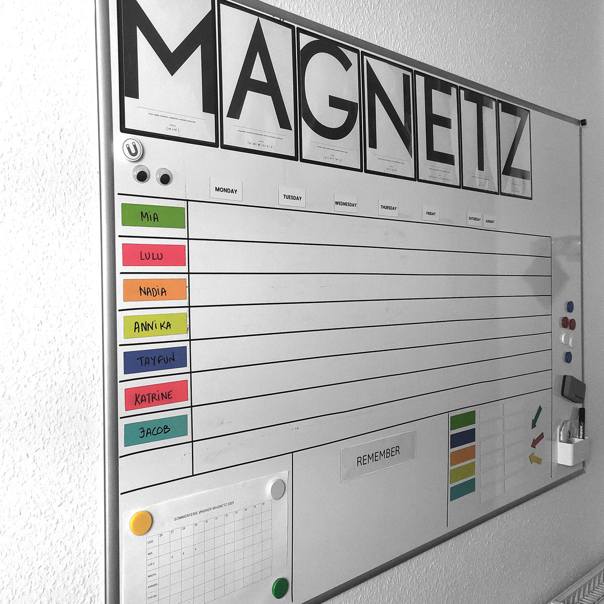 Ukedager på engelsk - Magneter