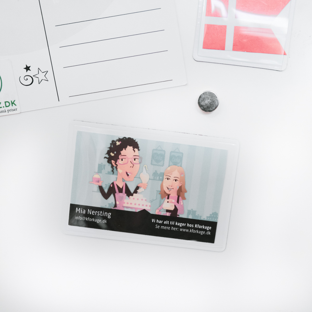 Magnetlomme 6x9 cm, Hvit