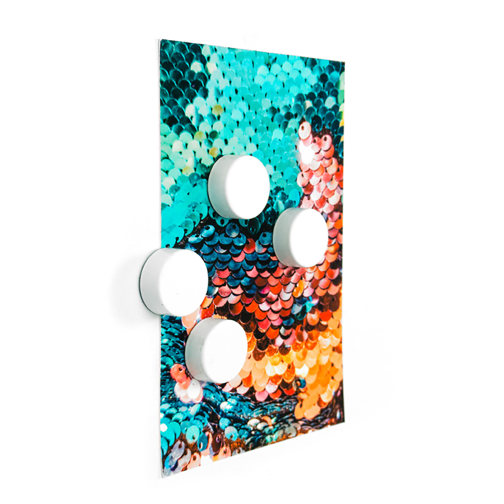 WHITE Metall magneter, 4-pakk