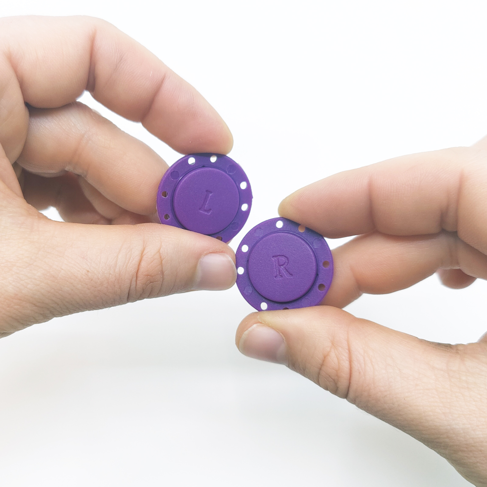 Magnetisk knapp rund Ø26 mm, lilla