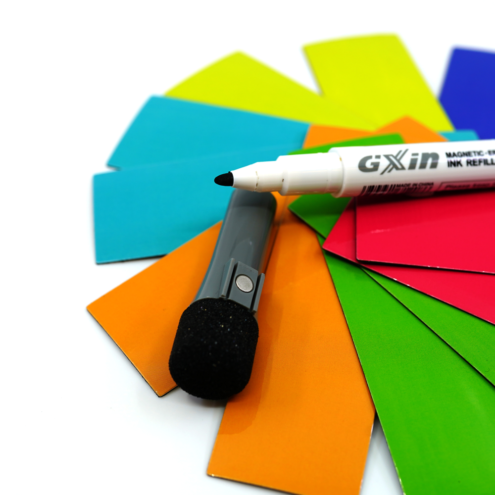 MagNotes 12-pakk 10x3 cm m/boardmarker