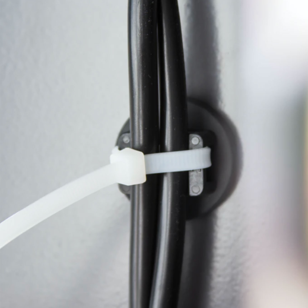 Gummimagnet Ø31 mm - Svart kabelholder