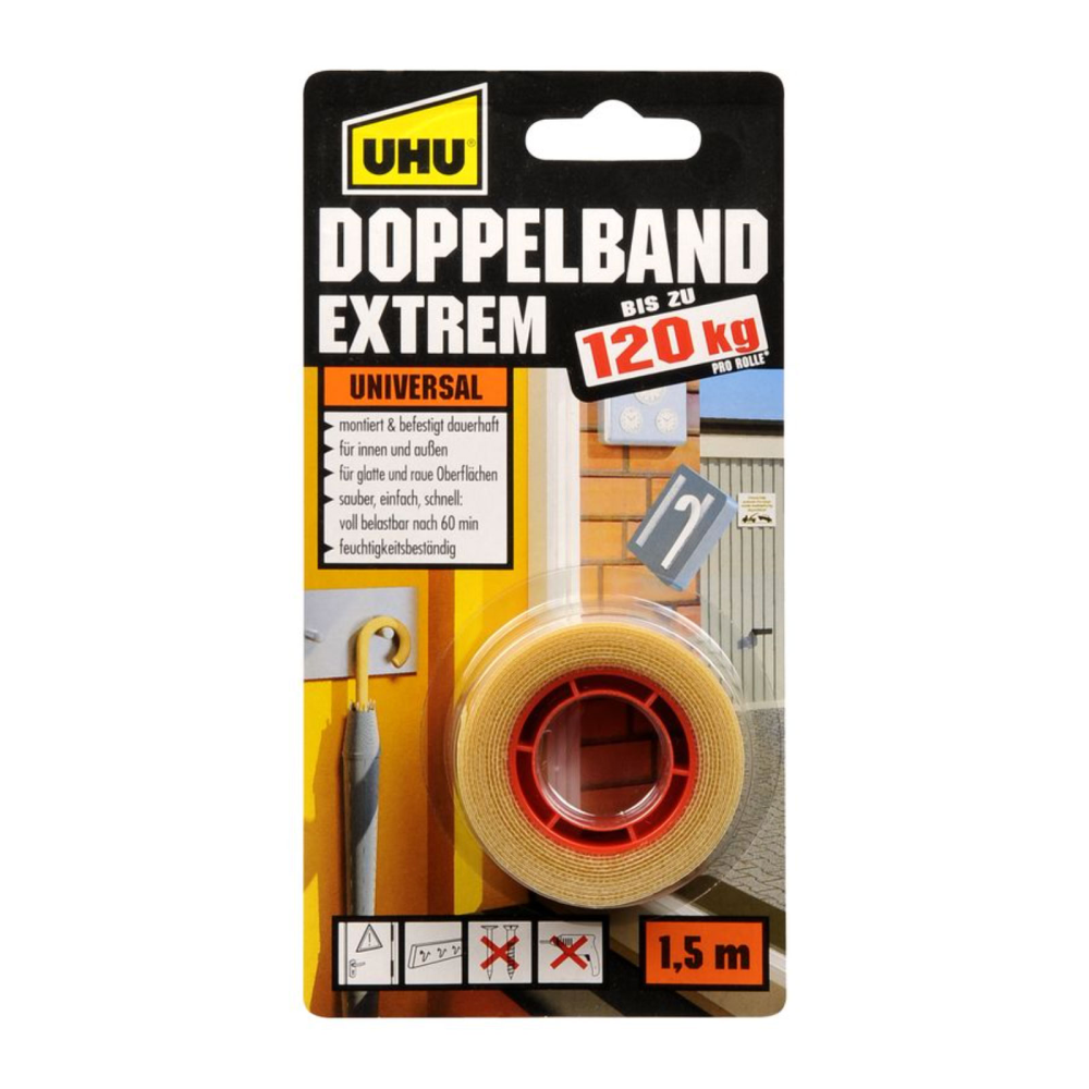 UHU dobbeltklebende tape (1,5 meter)
