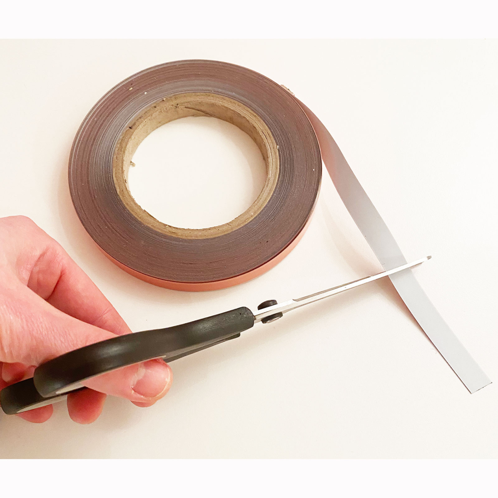 Metallteip hvit, 35 mm x 1 meter rulle (SELVKLEB.)