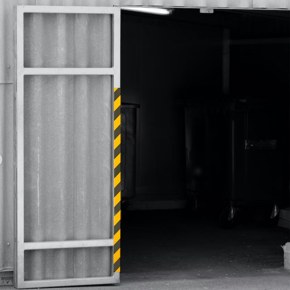 Magnettape Gul/Sort, 50 mm x 5 meter