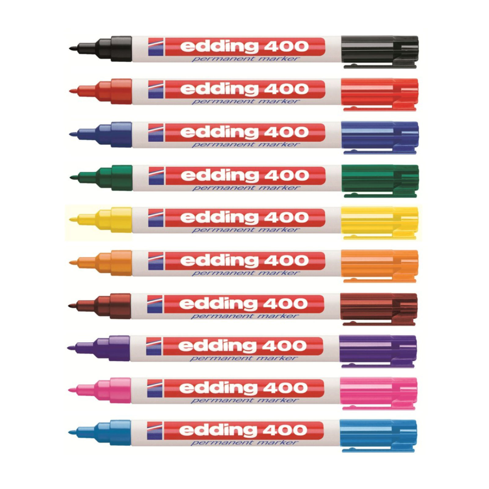 Edding 400 Permanent Marker, MIX 10-pakk (1 mm)