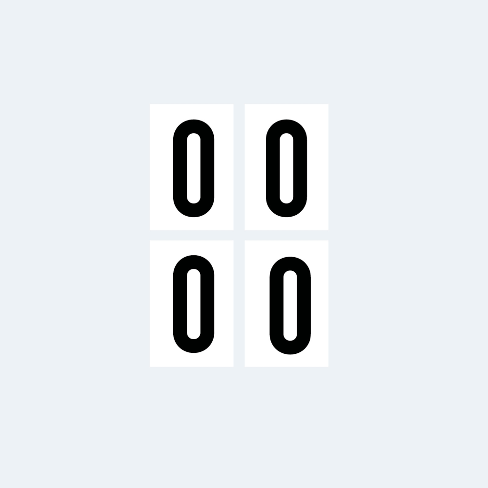 Magnetiske tall 0 - Magnetfolie 10x15 cm