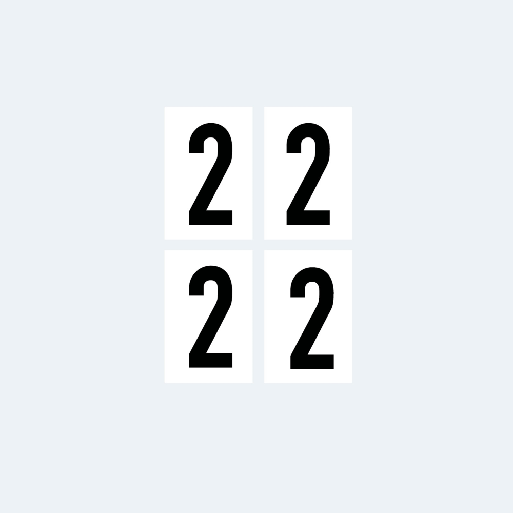 Magnetiske tall ekstra 2 - Magnetisk folie 10x15 cm (4-pakning)