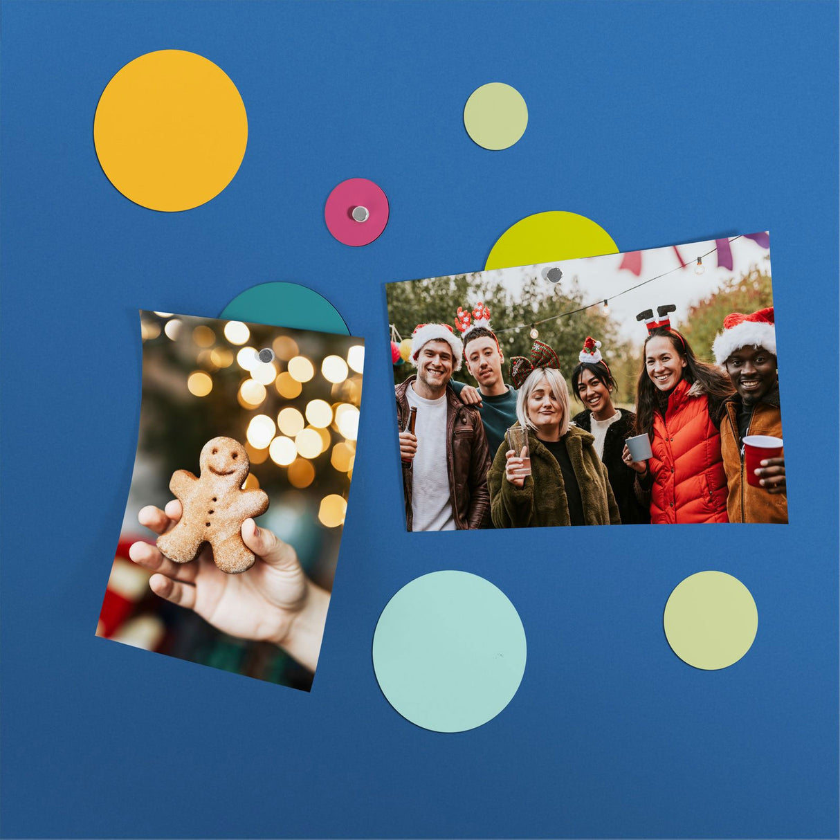 Runde metallplater "FLEX" mix farger (10-pakk)