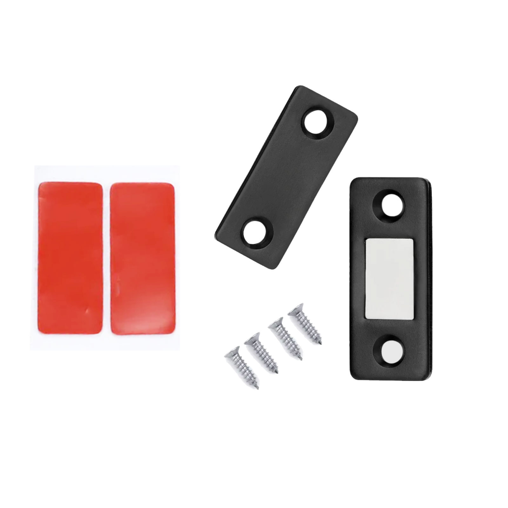 Magnetisk lås for skap & skuffer, sort 42x17 mm