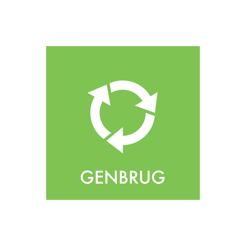 Avfallssortering "gjenvinning" - magnetskilt 30x30 cm