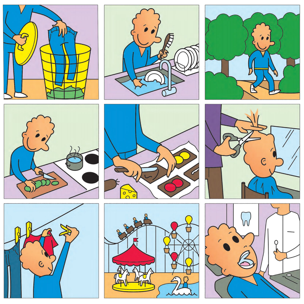 Magnetiske piktogrammer m/farger, 72 stk. (GUTT)