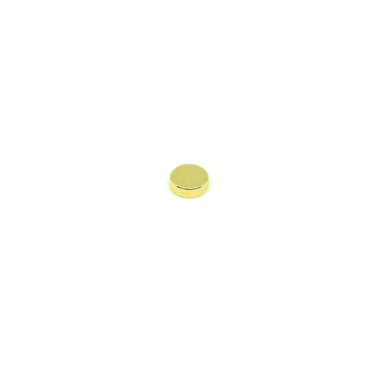 Supermagnet, Skive 6x2 mm, Gull (neodymium)