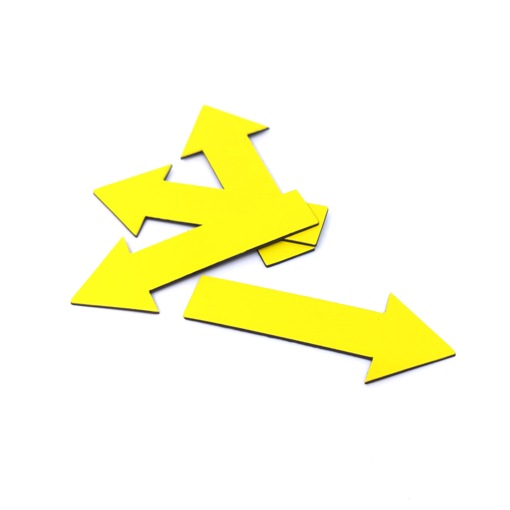 Gul pil 7x3 cm - magnetisk folie