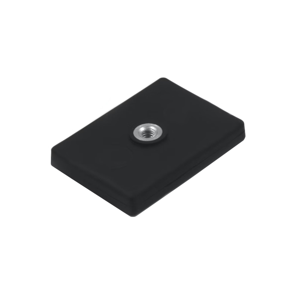 Gummimagnet med innvendig gjenge, 43x31 mm