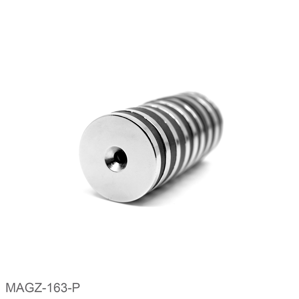 Countersunk supermagnet, 34x4 mm (neodymium)