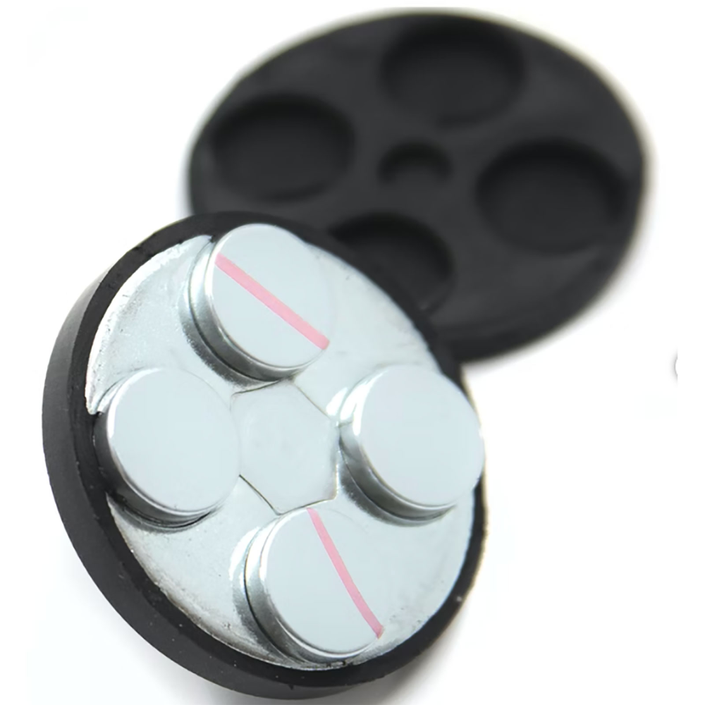 Gummimagnet med utvendig gjenge, Ø31 mm