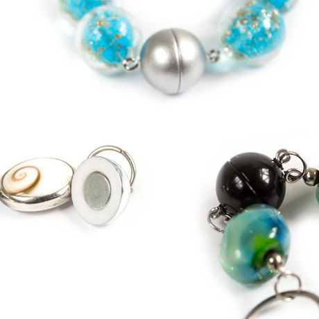 Magnetisk lås for smykker Ø8 mm, rosa (liten)