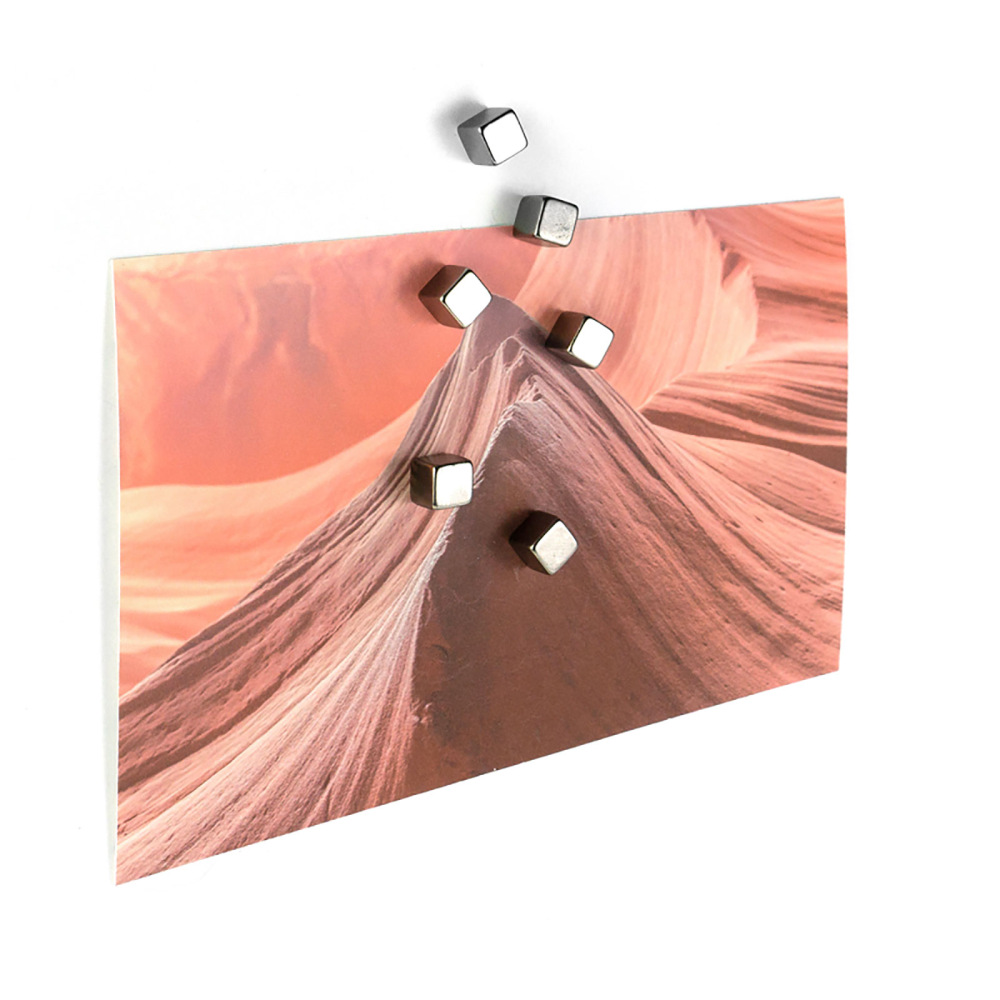 CUBE supermagneter 8x8x8 mm, 6-pak sølv