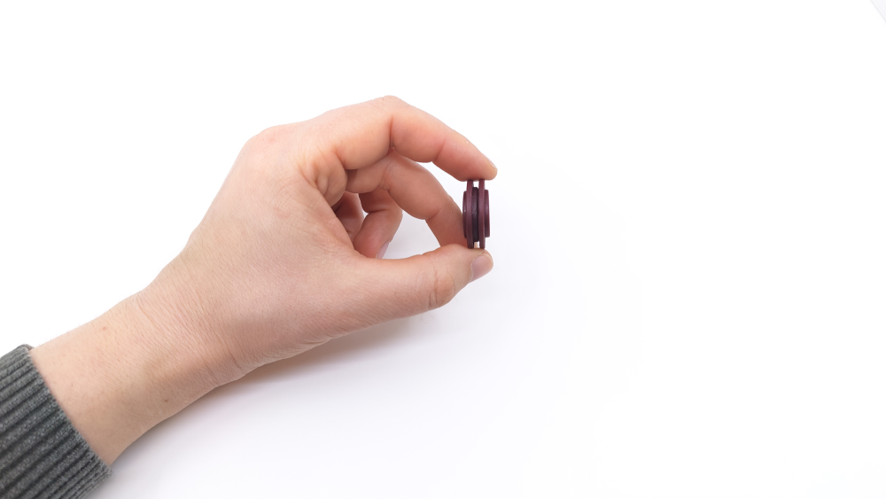 Magnetisk knapp rund Ø26 mm, mørk lilla