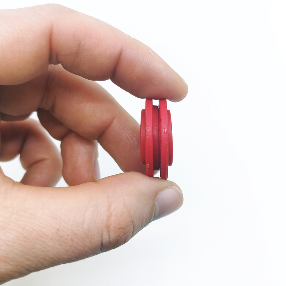 Magnetisk knapp rund Ø26 mm, rød