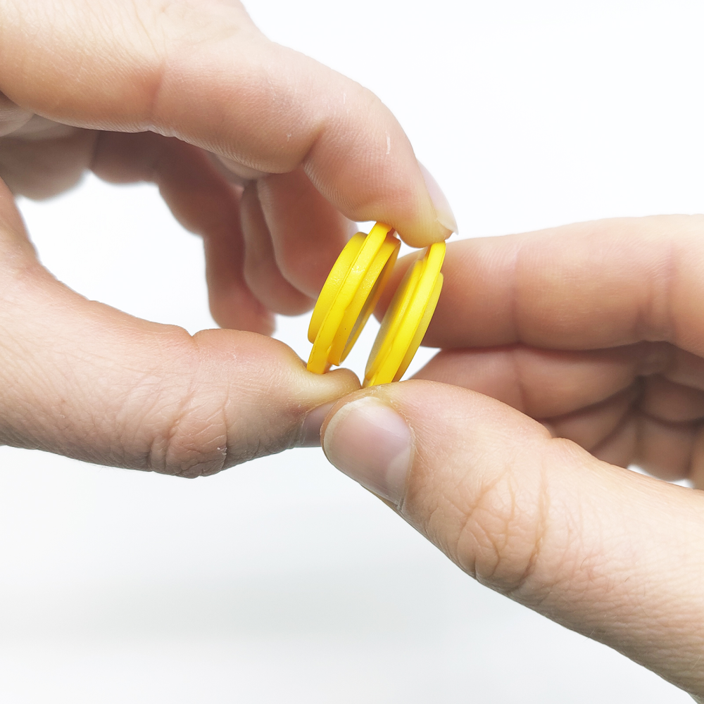 Magnetisk knapp rund Ø26 mm, gul