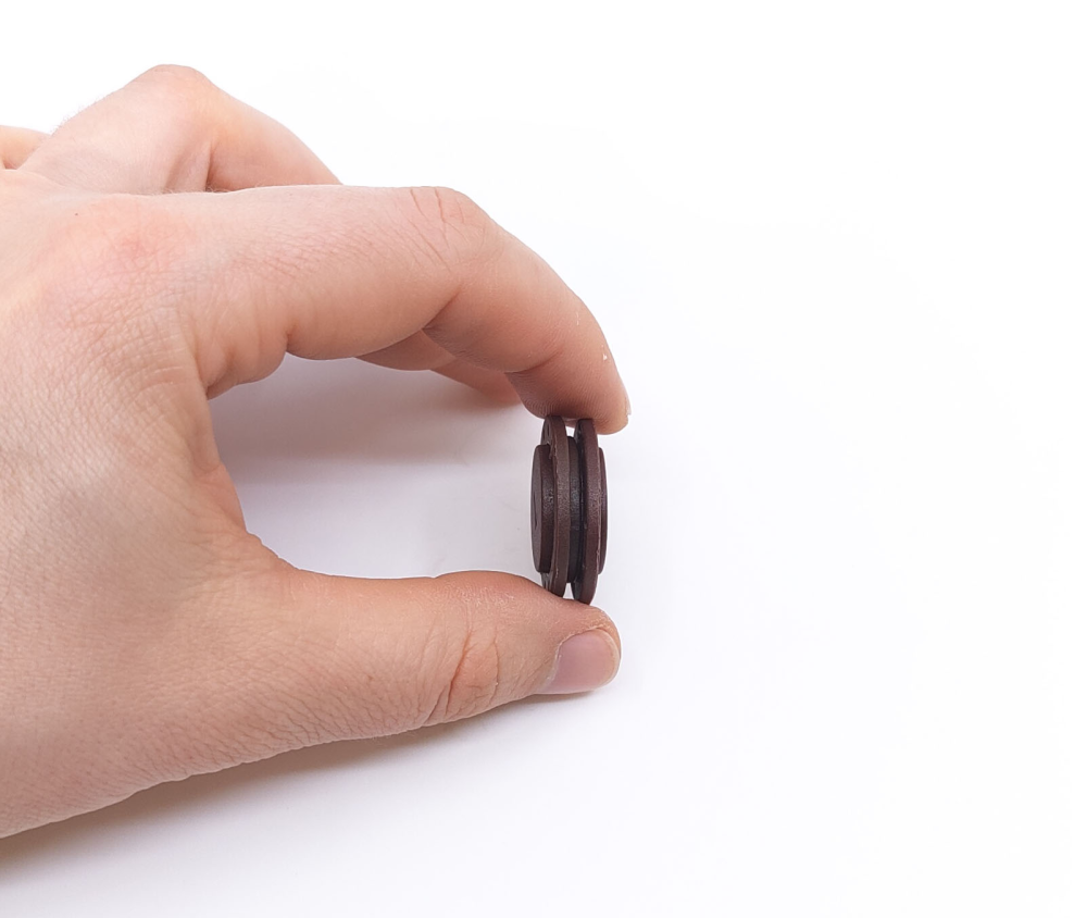 Magnetisk knapp rund Ø26 mm, brun