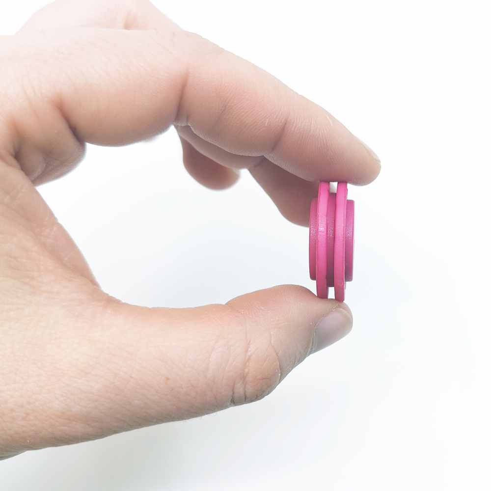 Magnetisk knapp rund Ø26 mm, mørk rosa