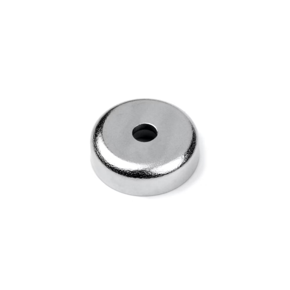 Magnet m. forsenkningshull, Ø16 mm - Neodymium