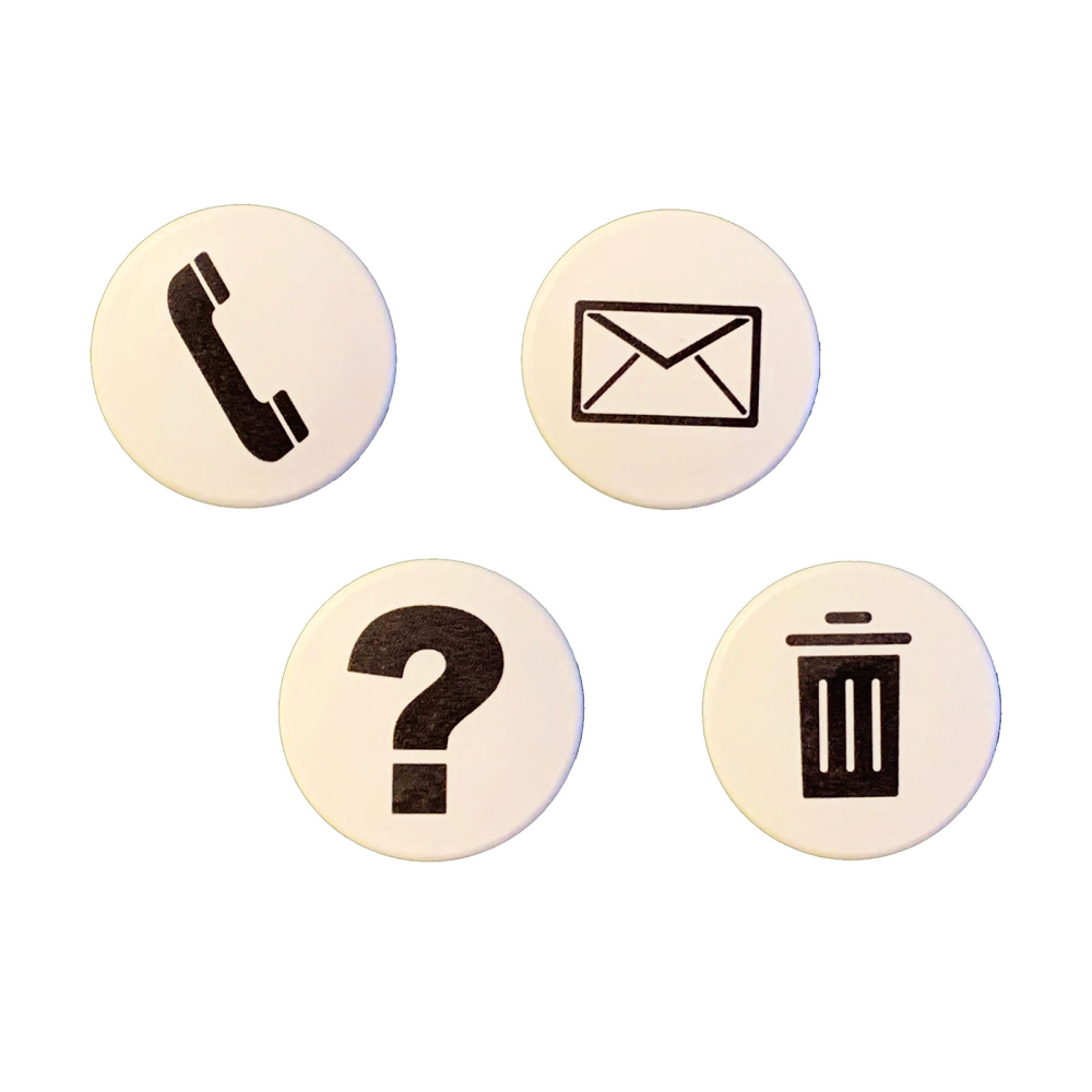 Symbolmagneter BIZ ONE, 4-pakning - Kontormagneter