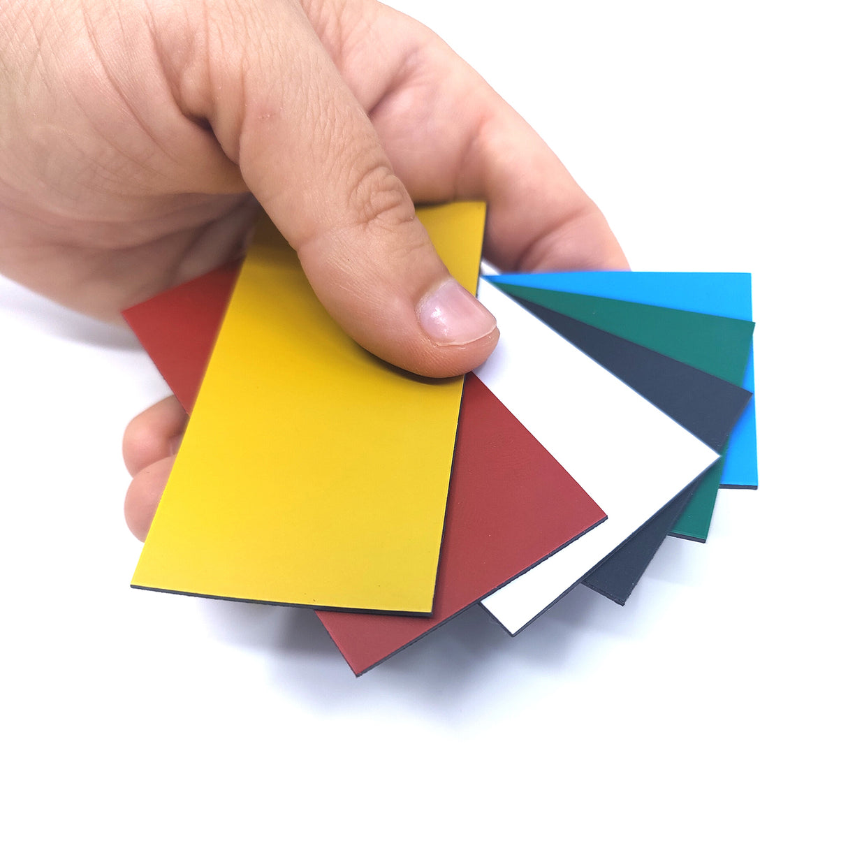 Hylleforkant hvit, magnetisk 8x4 cm.