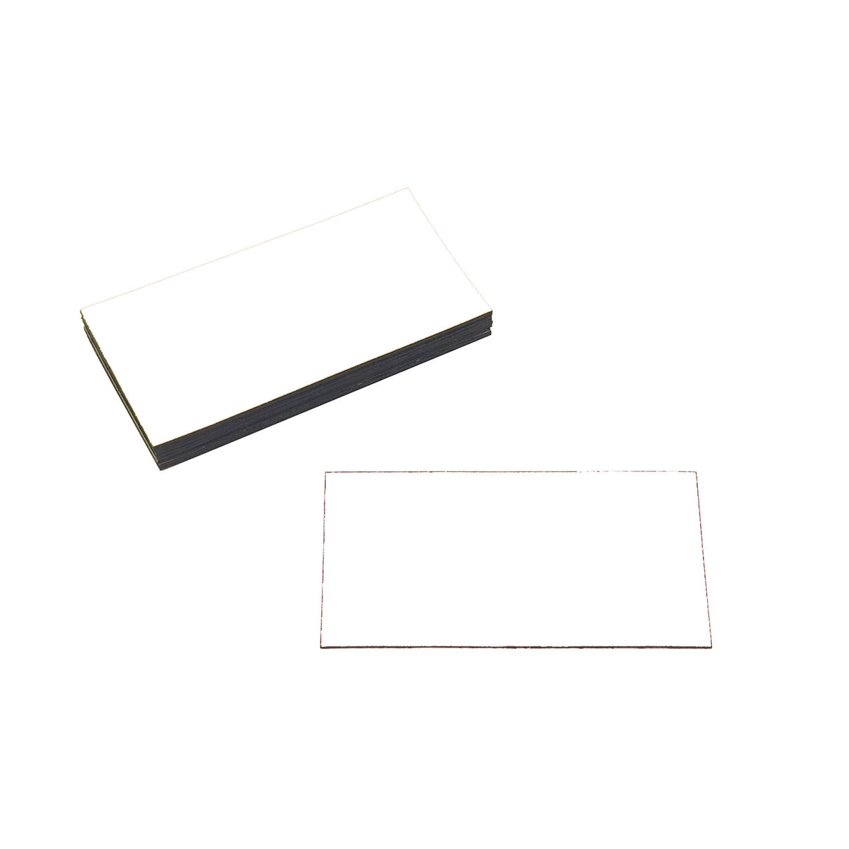 Hylleforkant hvit, magnetisk 8x4 cm.