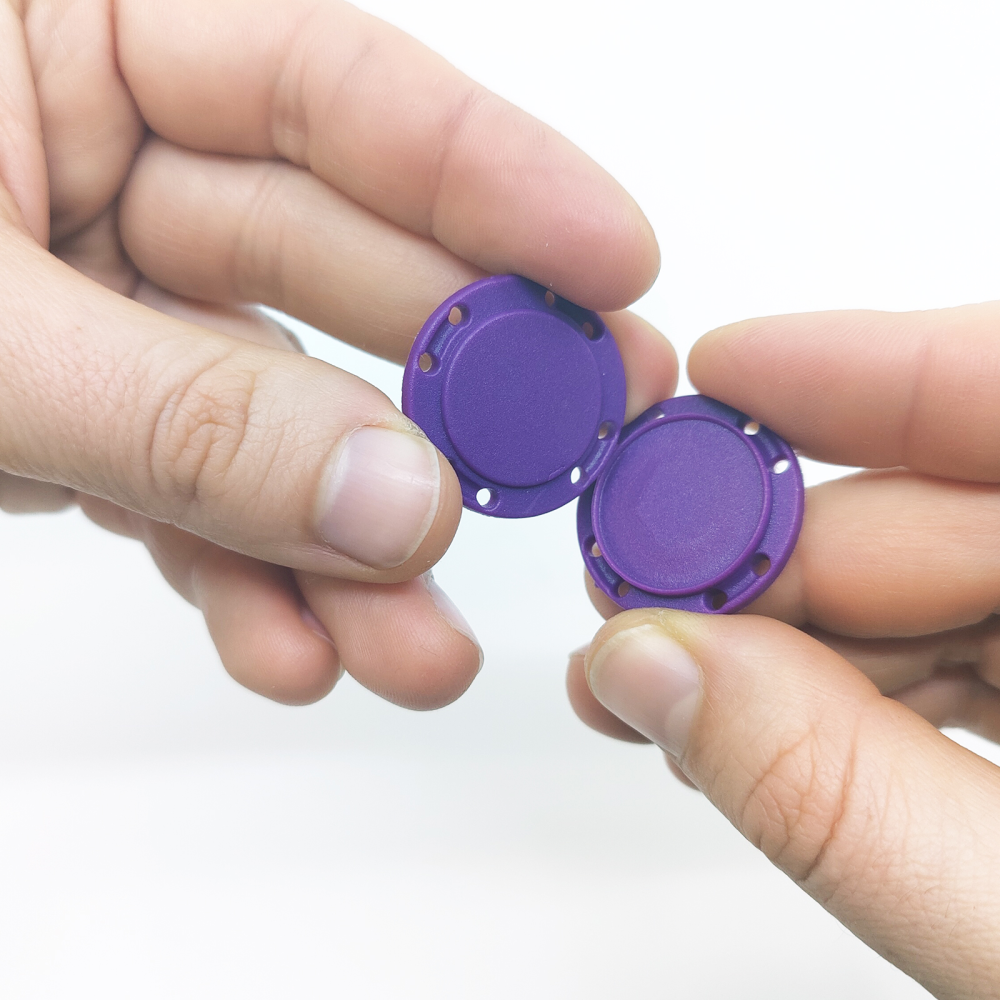 Magnetisk knapp rund Ø26 mm, lilla