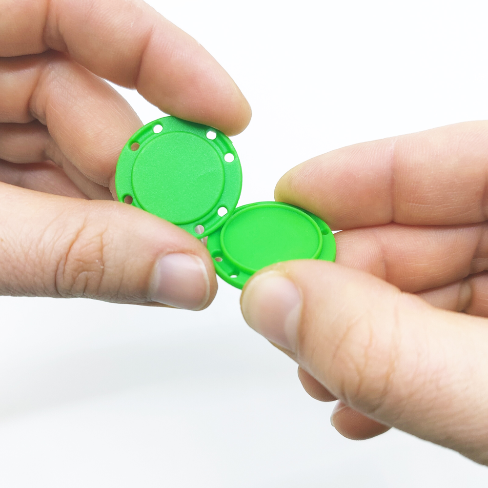 Magnetisk knapp rund Ø26 mm, grønn