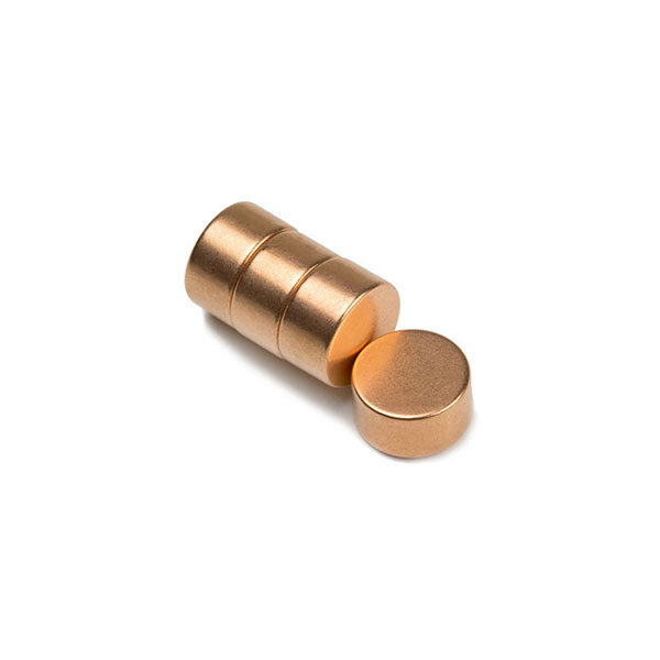 Supermagnet, Skive 12x6 mm, Kobber