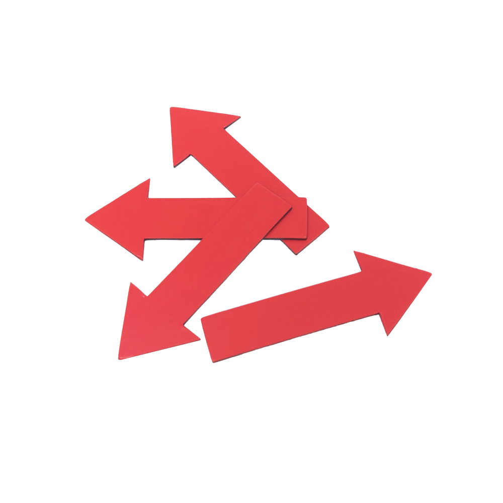 Rød pil 7x3 cm - magnetisk folie