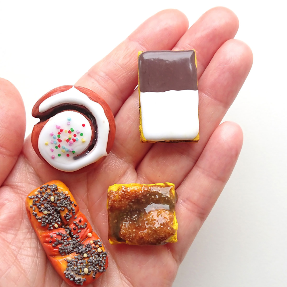 DANISH bakverk 4-pakk (VOL. 2) - kjøleskapsmagneter