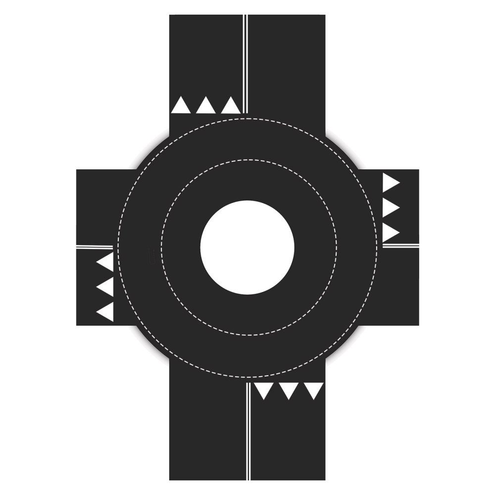 Kjøreskolemagneter #4 - Rundkjøring (1 ark)