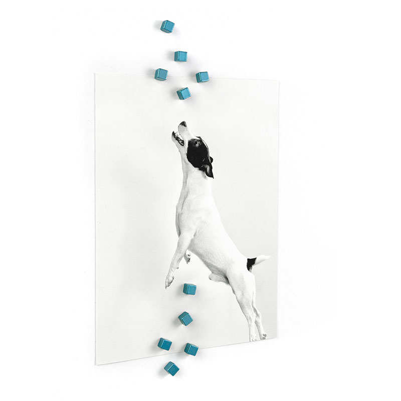 Fargede kraftmagneter 5x5x5 mm, 10-paks SKYBLUE