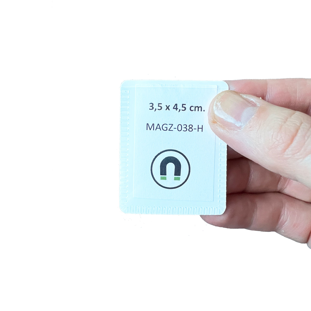 Magnetisk lomme 3,5x4,5 cm, Hvit