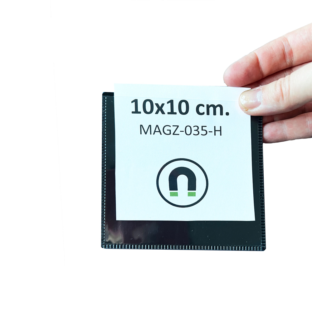 Magnetlomme 10x10 cm, Sort