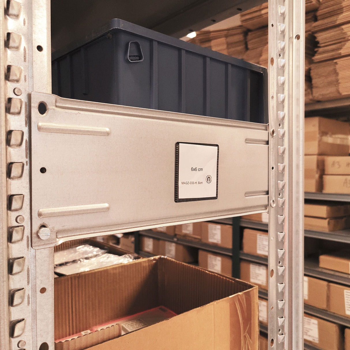 Magnetlomme 6x6 cm, Svart